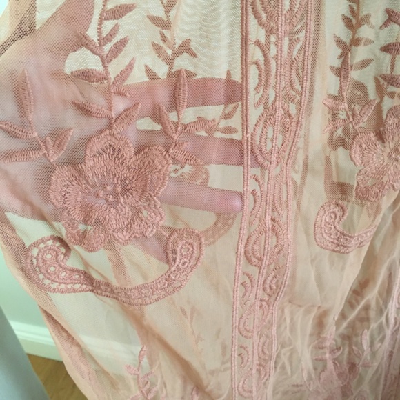 Lace maxi embroidered dress sz medium NWT - Picture 5 of 14